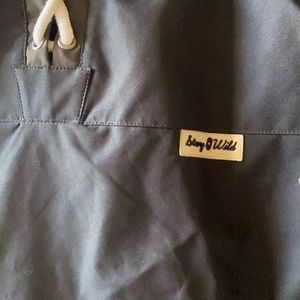 Blue women’s air blaster snowboard jacket.